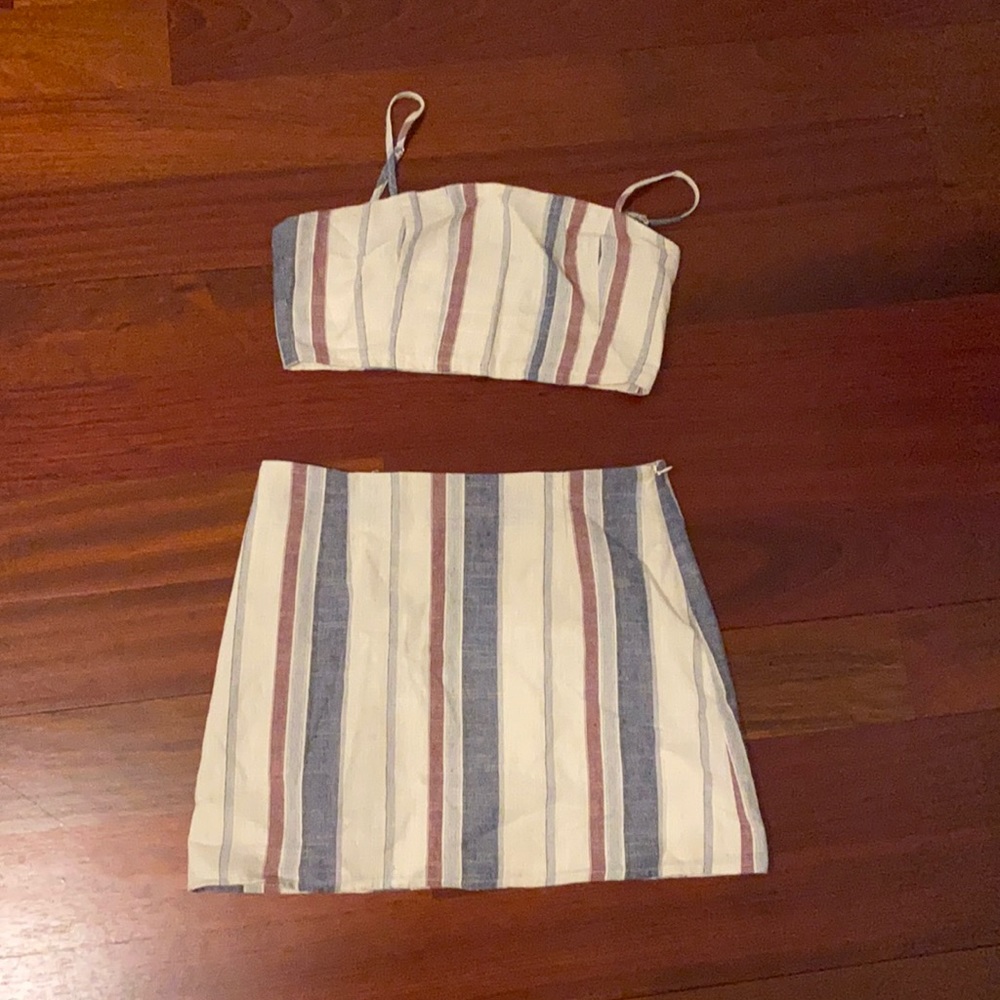 Two piece matching skirt set